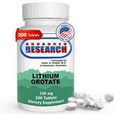 NCI Advanced Research lithium orotate 5mg bottle front for daily calm and focus.