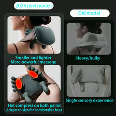 Neckmassager 2025 dual-zone heating for customizable warmth