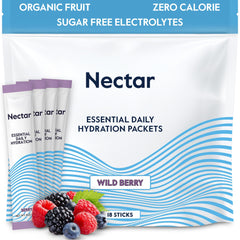 Nectar Hydration Packets Berry packaging for convenient daily hydration