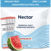 Nectar Hydration Packets Watermelon packaging showing zero-calorie electrolyte mix for daily hydration.