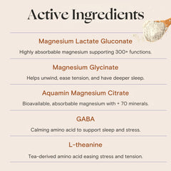 Close-up of mellö magnesium forms lactate gluconate, aquamin and glycinate