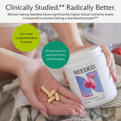 Needed choline capsules dosage label indicating 400 mg daily support.