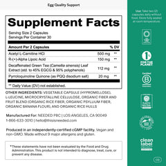 Needed Egg Quality Support capsules ready to swallow for daily use