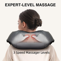 Nekteck back massager PU leather close-up showing durable material.