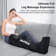 Nekteck cordless leg massager battery pack highlights long sessions away from outlet