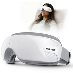 Nekteck Eye Massager heat pads close-up for soothing eye relief.