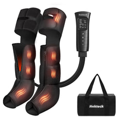 Nekteck leg compression massager boot with heat targets circulation and swelling relief