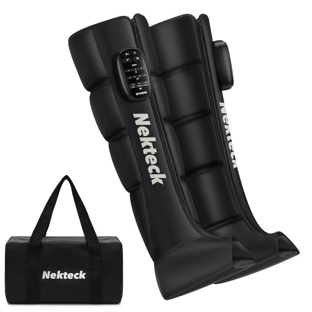 Nekteck leg compression massager boot on for targeted circulation support