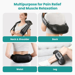 Nekteck neck massager with direction control for targeted relief