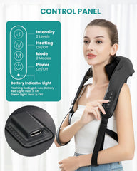 Nekteck neck massager wireless design for flexible use