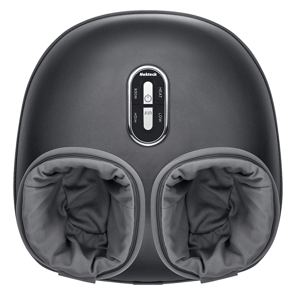 Nekteck Shiatsu Foot Massager with Heat front view showing warm relief after a long day.