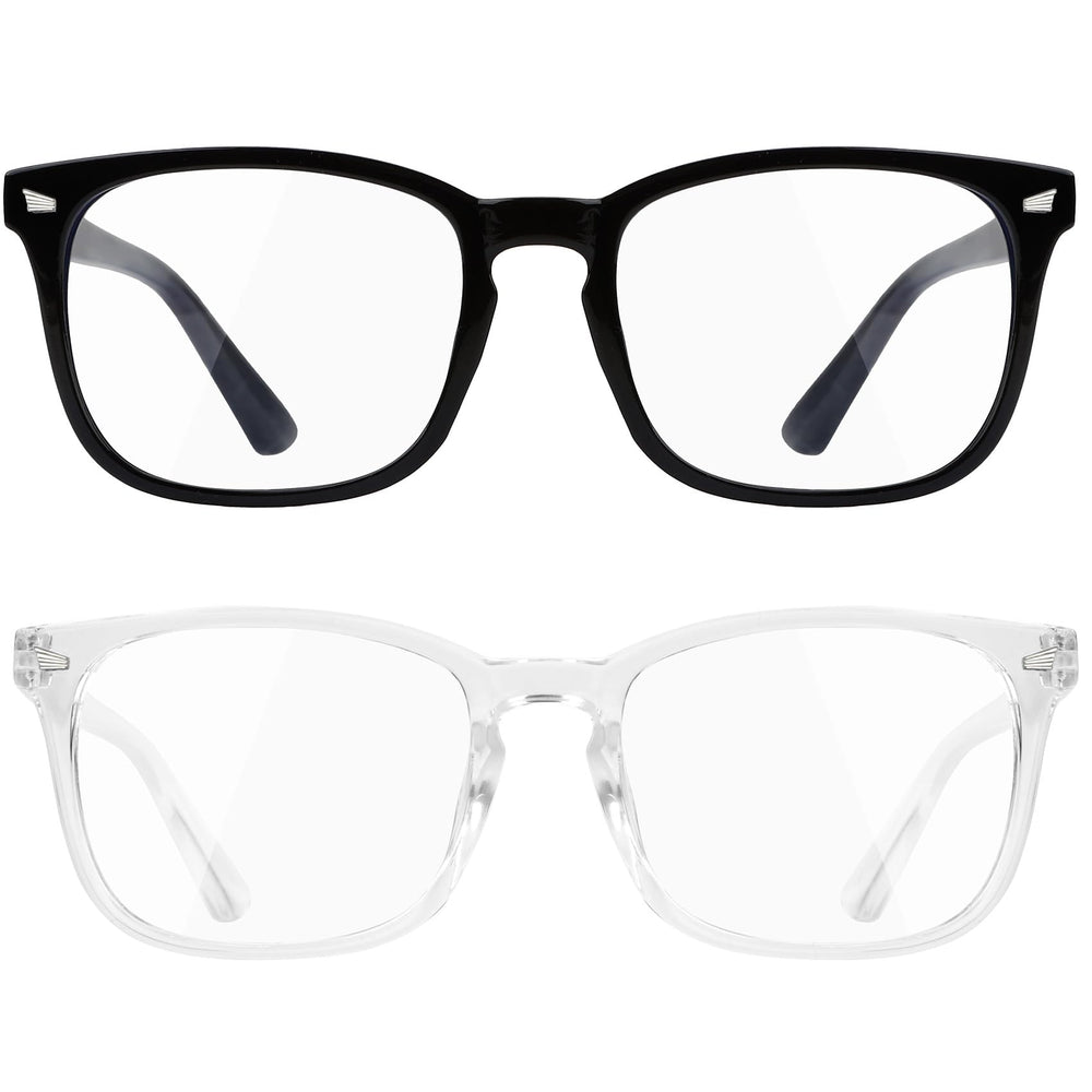 Nelisylux blue light glasses pair for computer use reduces eye strain