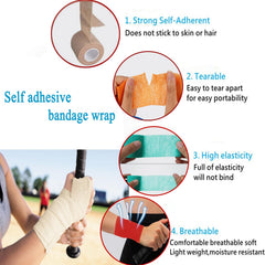 NELLHOMY bandage wrap on wrist demonstrating secure compression and easy movement.