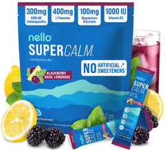 Nello SuperCalm on-the-go packet for quick relaxation and focus.