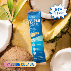 Nello SuperCalm passion-colada canister for daily calm moments.