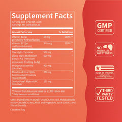 Nello Superfocus fruit punch packet beside a laptop for focused study or work