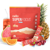 Nello Superfocus Fruit Punch stick-pack on-the-go for focused energy.