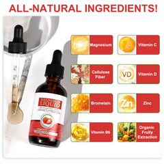 NenMaoKeNu magnesium liquid dropper showing precise 1 mL dose for fast absorption