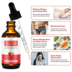 NenMaoKeNu strawberry flavored Mg liquid closeup highlighting pleasant taste