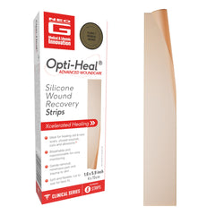 Neo-G Opti-Heal scar strip on surgical scar for subtle camouflage