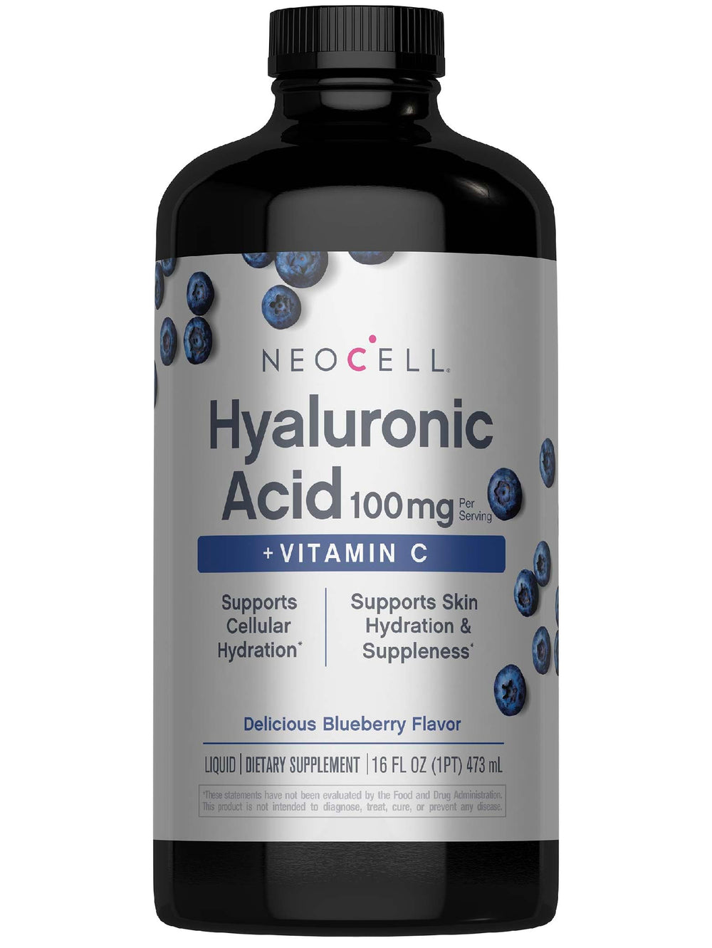 NeoCell Hyaluronic Acid Berry bottle showcases hydration support.