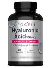 NeoCell Hyaluronic Acid capsules bottle front highlights skin hydration potential