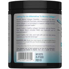 NeoCell Marine Collagen Powder label highlights hyaluronic acid for skin hydration support.