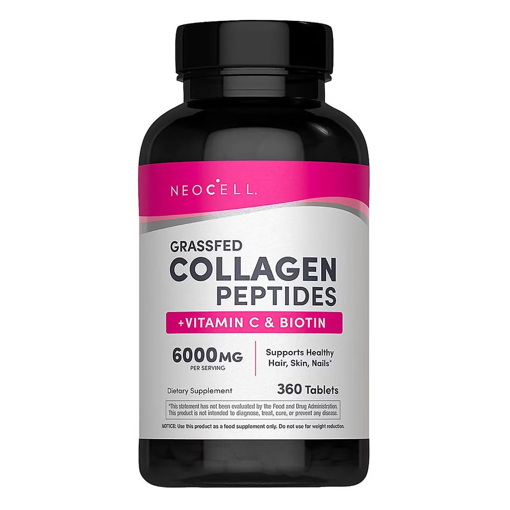 NeoCell Super Collagen + C bottle shows 360-count supply for daily beauty support