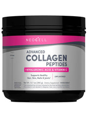 NeoCell Super Collagen Peptides jar front; convenient daily smoothie use.