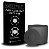 Parche CGM Nepia negro de 30 piezas, adherencia duradera para uso diario activo.
