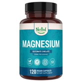 Nested Naturals Magnesium Glycinate bottle front shows premium chelated formula for calm support