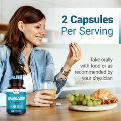 Nested Naturals magnesium glycinate capsules closeup emphasizes high bioavailability in each capsule