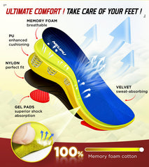 NEUPU arch-support insole demonstrates three-point support for balanced weight distribution