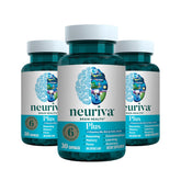 NEURIVA Plus bottle with capsules for daily cognitive support.