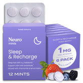 Neuro Sleep Meltaway Mints bottle-front view for convenient nightly relaxation.