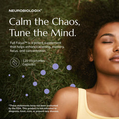 Neurobiologix Full Focus bottle label close-up showing gluten-free formula.