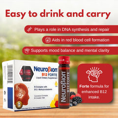 Neurobion B12 Forte label detail on the bottle.