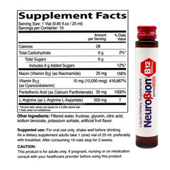 Neurobion Extra Forte label closeup showing B3, B12, L-Arginine
