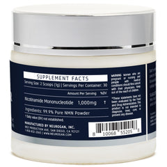 Scoop of Neurogan NMN powder ready to mix into your beverage.