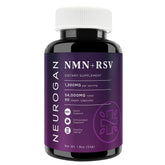 Neurogan NMN + Resveratrol capsules bottle on desk promoting daily energy balance