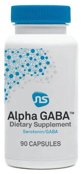 NeuroScience Alpha GABA bottle front showing calm-support formula for daily ease