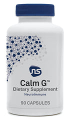 NeuroScience Calm G bottle front highlighting immune support and calm aid benefits