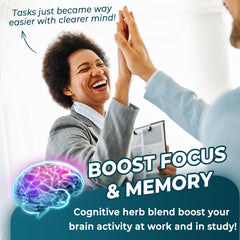 NEVISS Brain Focus gummies being picked up for quick daily mental clarity.