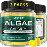 NEVISS calcium gummies for women two-pack on display, convenient daily sugar-free option