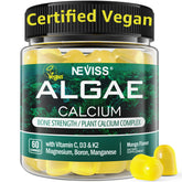 Neviss Calcium Gummies packaging highlights vegan, sugar-free bone support.