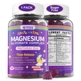 NEVISS Magnesium Glycinate Gummies bottle front promotes calm and sleep support