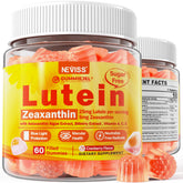 NEVISS bottle front showing sugar-free gummies for eye support.