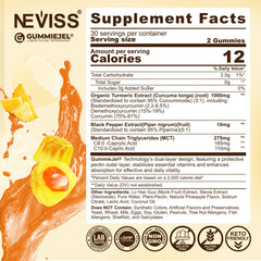 NEVISS Turmeric Gummies outer layer protects the center from moisture and heat
