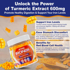 NEVISS Vegan Iron Gummies ingredients emphasizing plant-based formula