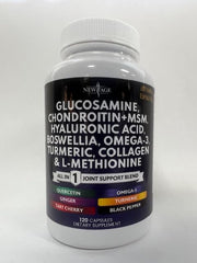 NEW AGE Boswellia Ginger Quercetin softgels closeup emphasizing anti-inflammatory blend supporting mobility.